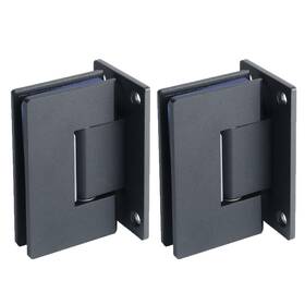 Bl5500b-2p Alise 90-degree Glass Shower Door Hinges Stainless Steel Black Frameless 2-pack