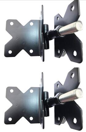 All Island Fence & Railing 601754192593 Heavy Duty Stainless Steel Powder Coated Pvc/vinyl Gate Hinge Set And Screws-