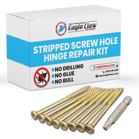 Allens Trading Co. Eagle Claw Fasteners 850050105022 Easy Diy Stripped Screw Hole Repair Kit Door Hinge No Pre-drilli