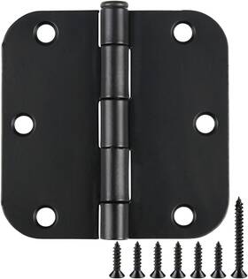 Amazon Basics 811540032976 30pk Sturdy Rounded 5/8 Radius Interior Door Hinges 3.5 Inch X