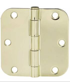Amazonbasics 841511122122 Amazon Basics Rounded 3.5 Inch X Door Hinges 18 Pack Polished Brass