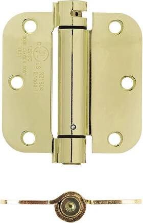 B07gf583pv Amazonbasics Nos Self-closing 3 1/2 Inch X Polished Brass Door Hinge Ships Free And Insured