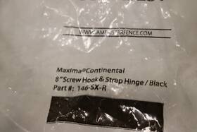 146-sx-r Ameristar Maxima Continental 8 Inch Screw Hook And Strap Hinge Black