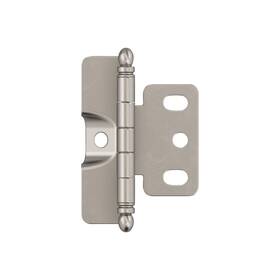 Amerock 026634149816 Cabinet Hinge 3/4 Inch 19 Mm Door Thickness Satin Nickel 1 Pack