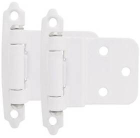 Bpr3428w Amerock 10 Packs - 20 Pcs White Self-closing Face Mount 3/8 Inch Inset Cabinet Hinge