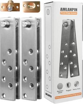 Amlanpin 313051241248 Heavy Duty Pivot Hinge For Wood Door With 360 Degree Rotation Ideal Hidden B