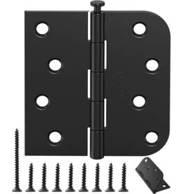 Amzgod-sqr-rh4-5 Amzgod Amzgod-sqr-rh4-5/8r-us19-18 18 Pack Matte Black 4 Inch Door Hinges Heavy Duty Residential For Fro