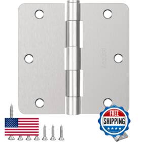 B0c8jflmj3 Amzgod Door Hinges Brushed Nickel - 24 Pack 3.5 Inch Rounded