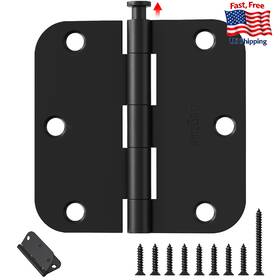 B0dznnnrtf Amzgod Black Door Hinges - 42 Pack 3.5 Inch Rounded With 5/8 Radius Matte
