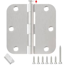 B0fvswyt22 Amzgod Brushed Nickel Door Hinges 3.5 Inch 6 Pack Satin Rounded Interior Ha