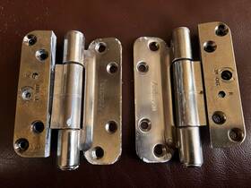 3255604 Andersen Pair Right /left Frenchwood Nickel Adjustable Door Hinges 2009 #3255604