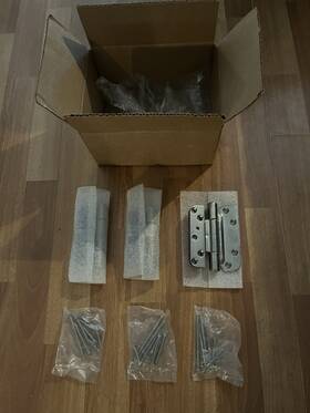 A-2578978 Andersen 3 Pc 400 Series Frenchwood Patio Door Satin Nickel Hinge Kit