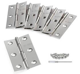 Anstore 763231677877 Hinges 10 Pcs Stainless Steel Door 2.6 Inch Cabinet For