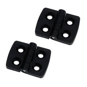 Qxad0135 Antrader 2 Pack 40x31mm Plastic 180-degree Hinge With 4 Countersunk Holes Black