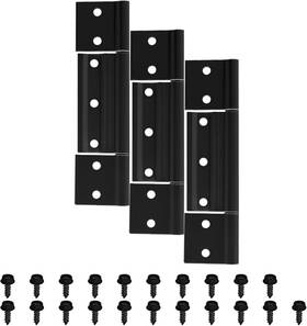 Aocies 768556930010 Screen Door Hinges Aluminum Matte Black Storm Hinge 1/8 Inch Grooved Cen