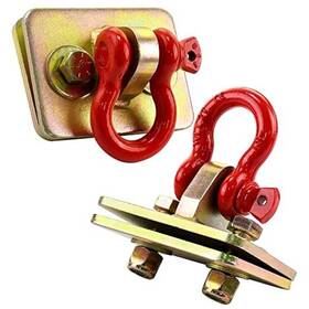 Aorox Inc. Rbr021drm D Ring Shackle 1/2 Inch With Bolt On Clevis Mount And Backer Plate Made Of