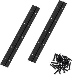 Aurdo 717018082323 2pcs 10inch Black Heavy Duty Continuous&piano Hinges 1.2 Inch Open Width Stainless S