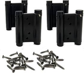 Auto Plaza 705353039911 2 Pairs 4pcs 3inch Double Action Spring Hinge Stainless Steel Cafe Saloon Door