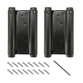 Auto-plaza 717361099450 Pair Of 5ftft Stainless Steel Matte Black Double Action Spring Door Hinge For S