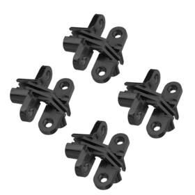 Auto-plaza 772467397275 2pair 4pcs 2-3/8 Inch Black Hidden Hinges Stainless Steel Invisible Door C