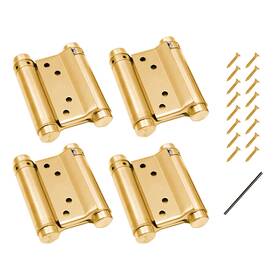 Auto-plaza 774980052204 2 Pairs 4pcs Of 3 Inch Stainless Steel Cafe Saloon Door Swing Self Closing Doub