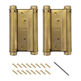 Auto-plaza 774980052303 Pair Of 4 Inch Double Action Spring Hinge Stainless Steel Cafe Saloon Door Swing