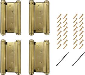 Auto-plaza 774980052396 4pcs 2 Pairs 5 Inch Double Action Spring Hinge Stainless Steel Cafe Saloon Door Swin