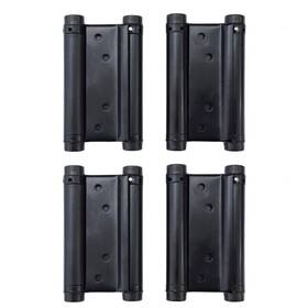 Auto-plaza 774980054437 2pairs 4pcs 4ftft Stainless Steel Matte Black Double Action Spring Door Hinge F