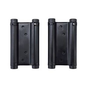 Auto-plaza 774980054468 1 Pair 2 Pcs 4ftft Stainless Steel Matte Black Double Action Spring Door Hinge