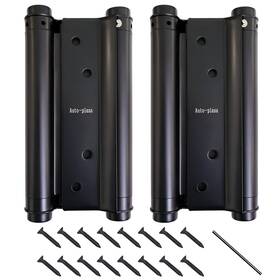 Ap00294 Auto-plaza 2pcs 6 Inch Cafe Saloon Door Swing Self Closing Double Action Spring Hinge Black