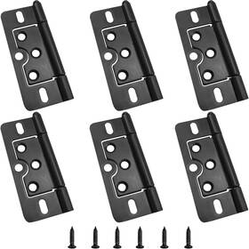 Auxbc 313045334352 3 Inch Non-mortise Hinges Iron Door Black Heavy Duty Smooth Interior