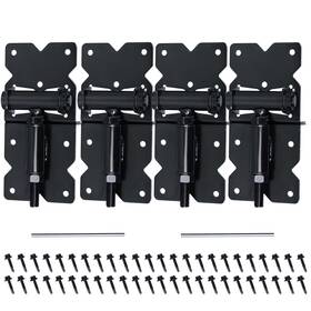 Auxdee 772093193326 90 Degree Self Closing Heavy Duty Gate Hinges Hardware Kit With Install