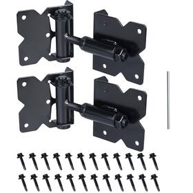 Auxdee 772093193340 Black 90 Degree Adjustable Self Closing Hardware Hinges For Wooden/vinyl/pvc/