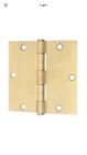 B1320 Liberty Square Corner Door Hinge Satin Brass Lot 022788500039