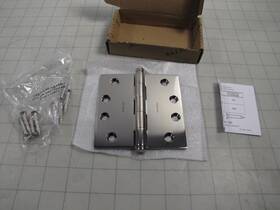 1040.055.i Baldwin 4 Inch X Square Corner Hinge Polished Nickel Finish New