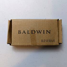 1040140i Baldwin 4 X Inch Solid Brass Square Corner Plain Bearing Mortise Hinge Black