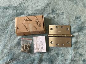1041.056.i Baldwin Lifetime Satin Nickel 4x4 Square Corner Ball Bearing Hinge