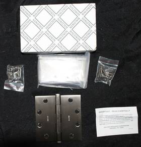 1045-151 Baldwin 4.5 Inch X Brass Hinge One Pair Antique Nickel Finish Nib New