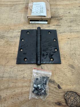1051102i Baldwin 5 Inch X Square Corner Mortise Hinge - Single Read