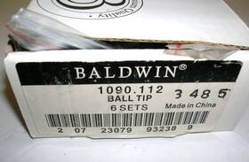 1090.112 Baldwin Tip Finial For Door Hinge Ball Screw In Flat Top Venetian 15 Sets Of 4