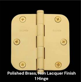 1135.031 Baldwin 1135 031 I Polished Brass 3.5 X 5/8 Radius Corner 1 Hinge