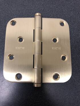 1140044i Baldwin 4 Inch Radius Hinge Estate Collection Satin Brass