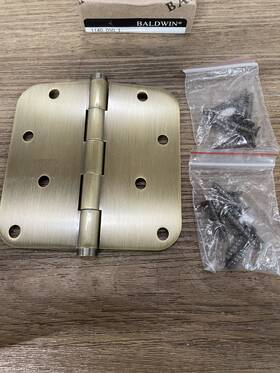 1140050i Baldwin Plain Bearing Mortise Door Hinge Satin Brass And Black- Read