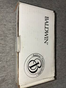 Baldwin 1435.030 Brass 3.5x3.5 1/4 Inch Radius Corner Hinge. 1435-030 One Pair. No Screws