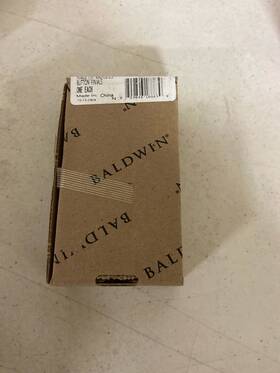 1435112i Baldwin 1435.i Solid Brass Mortise Hinge 3.5 Inch 1/4 Radius Corner