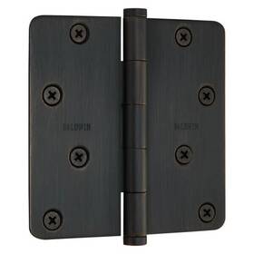 1440.112 Baldwin New 1/4 Inch Radius 4 Button Mortise Hinge Oil Rubbed Bronze