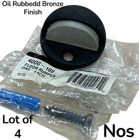 4000-102 Baldwin Door Stop Bumper Oil Rubbed Bronze Finish Nos Lot Of 4