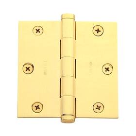 1035031i Baldwin 723079387802 3 1/2 Inch X Square Corner Door Hinge In Unlacquered Brass