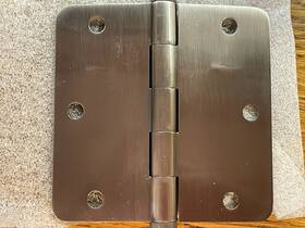 1435.151.1 Baldwin 723079934891 Kwikset 1/4 Inch Radius Brass Bright Steel Gray 3-1/2