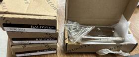 Baldwin 829846118171 Lot Of 4 - 3 Inch X Solid Brass Square Corner Plain Bearing Mortise Hinge